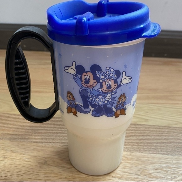 Walt Disney World Souvenir Cup Hot Cold Beverage Pluto Daisy Goofy Blue - Picture 3 of 7